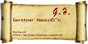 Gerstner Hasszán névjegykártya